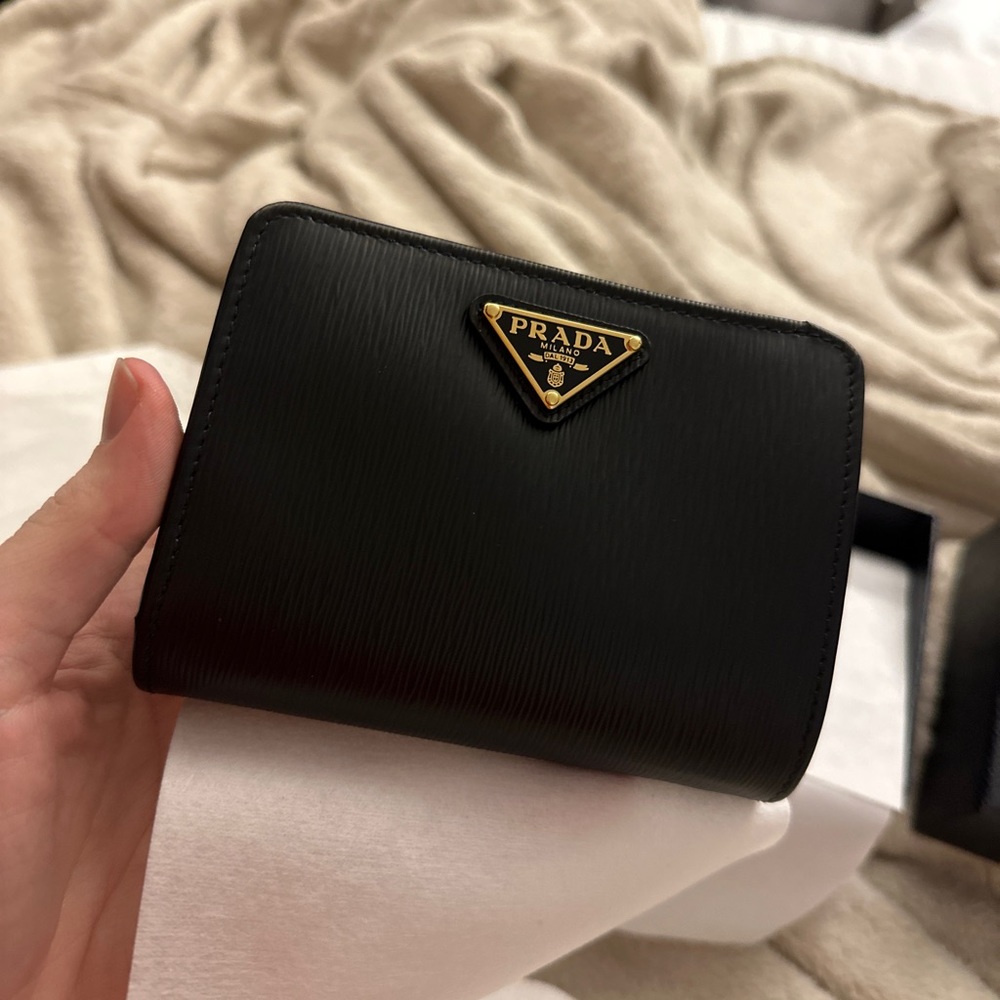 Prada compact wallet